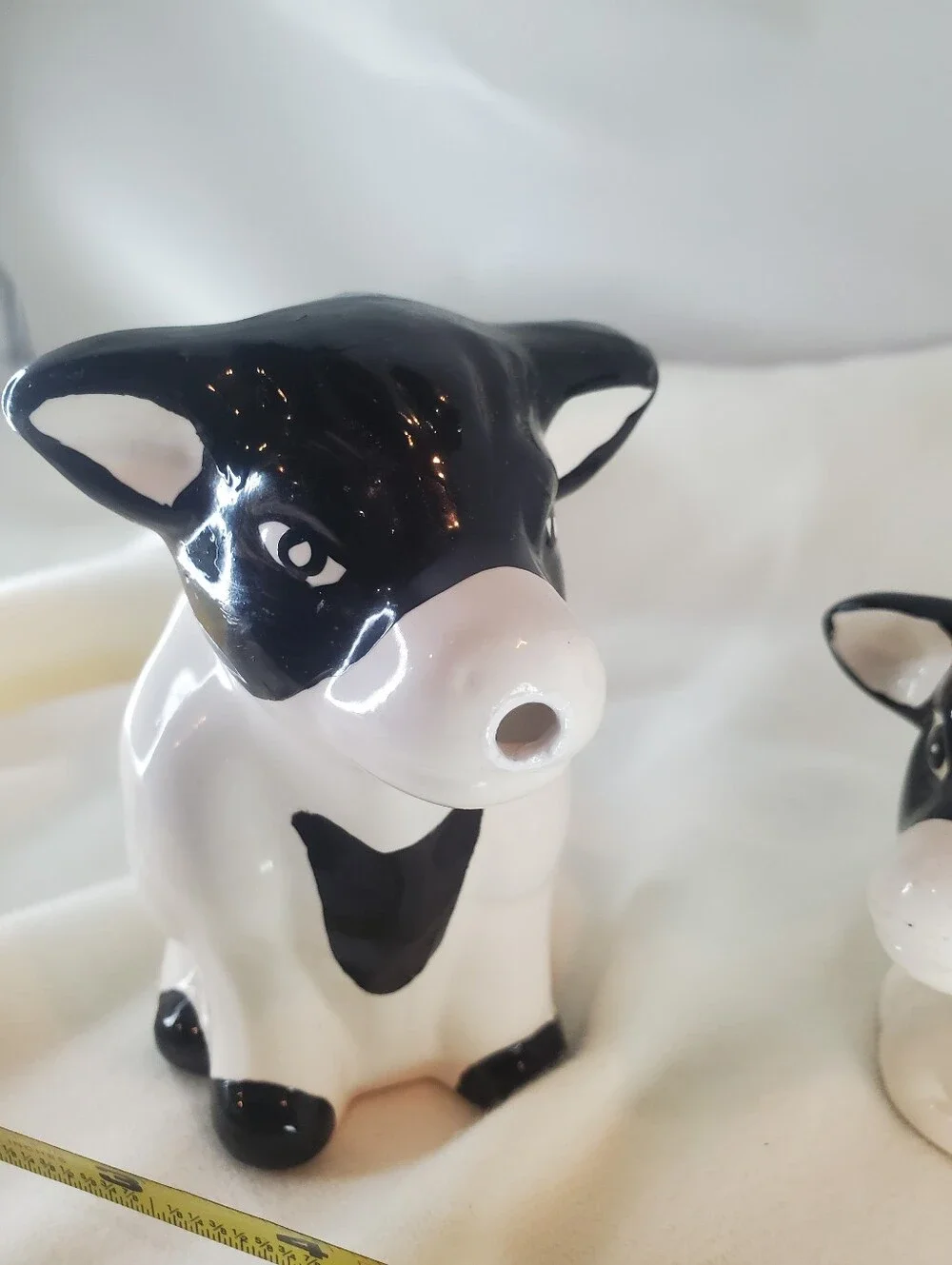 Vintage Jersey Cow Creamer & Suger Bowl. Great set for kitchen farm decor.